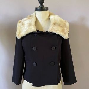 Vintage Wendy Katlen short jacket with fur collar